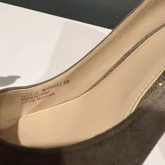 Cole Haan Alanna Suede Glitter heel pumps Grey size 6